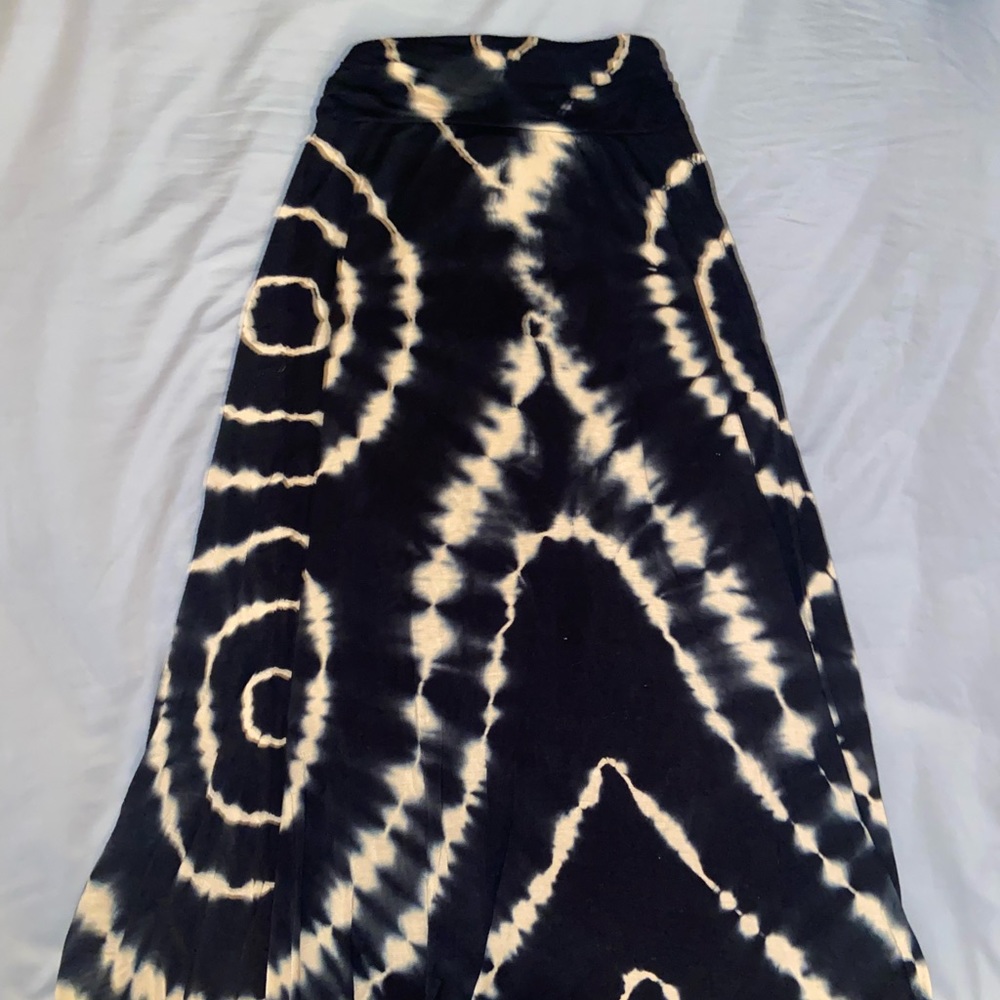long tie dye skirt